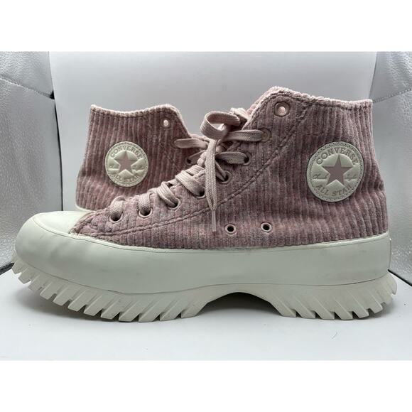 Converse Chuck Taylor All Star Lugged 2.0 Velour Platform Sneakers Mauve Unisex - Picture 4 of 8